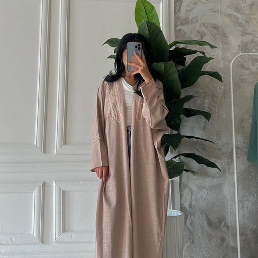 Lana (without frays) - Linen Open Womenswear Abaya